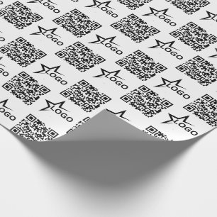 Custom Business Logo & QR Code Wrapping Paper