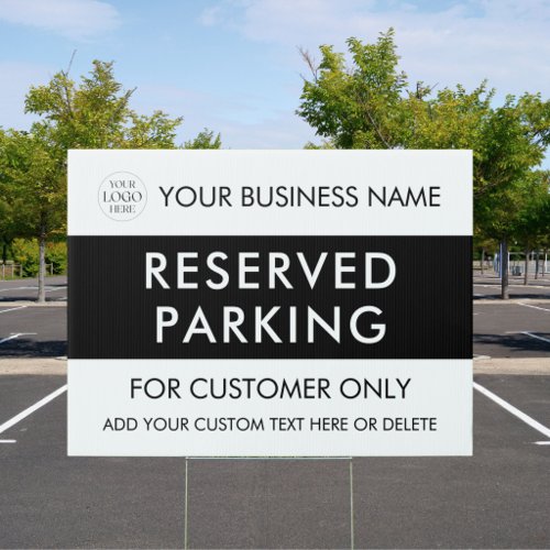 Custom Business Logo Reserved Parking Outdoor Yard Sign