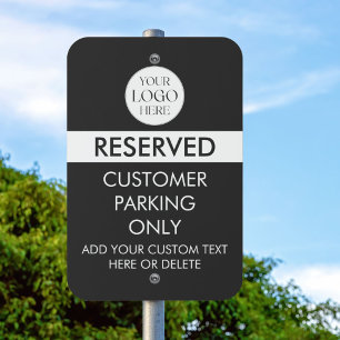 Custom Business Logo Reserved Parking Outdoors Metal Sign