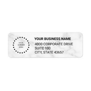 Custom Business Logo  Return Address Label
