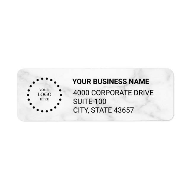 Custom Business Logo  Return Address Label (Front)