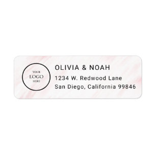 Custom Business Logo  Return Address Label