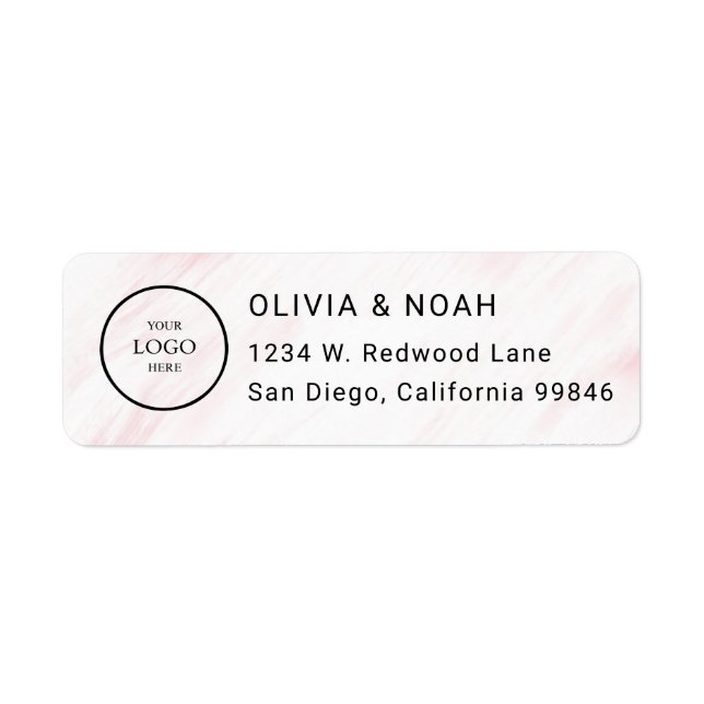 Custom Business Logo  Return Address Label (Front)