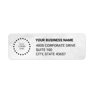 Custom Business Logo  Return Address Label
