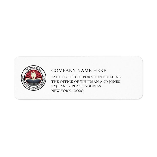 Custom Business Logo Return Address Label (Front)