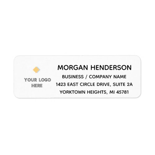 Custom Business Logo Return Address  Label