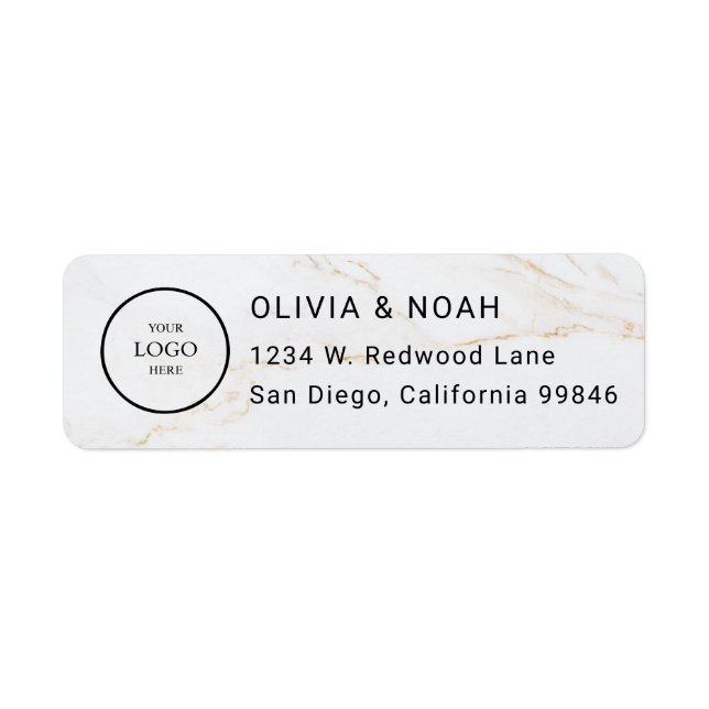 Custom Business Logo  Return Address Label (Front)