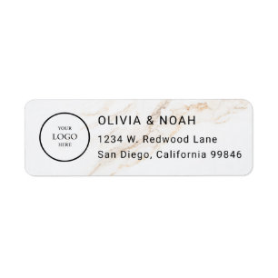 Custom Business Logo  Return Address Label