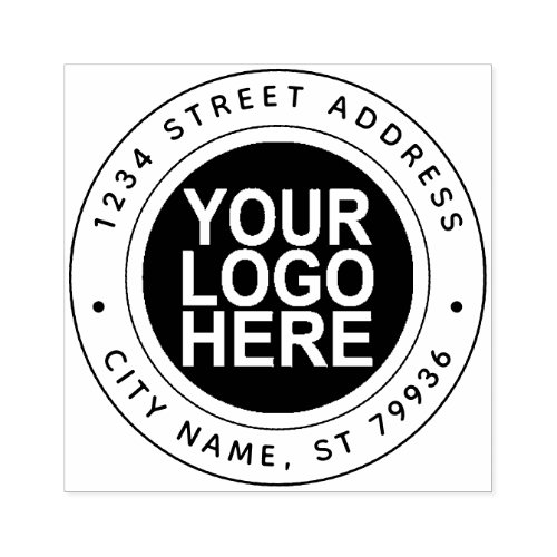 Custom Business Logo return Address Rubber Stamp
