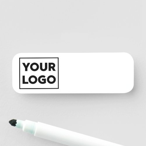 Custom Business Logo Reusable Dry Erase Name Tag