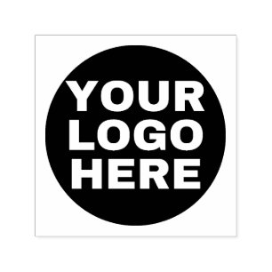 Custom Business Logo Round Outline Branded Self-inking Stamp