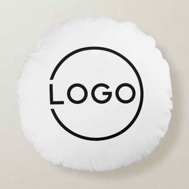 Custom Business Logo Round Pillow (Front)