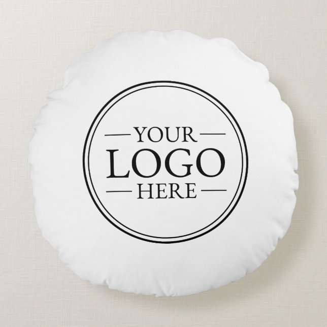 Custom Business Logo Round Pillow (Front)
