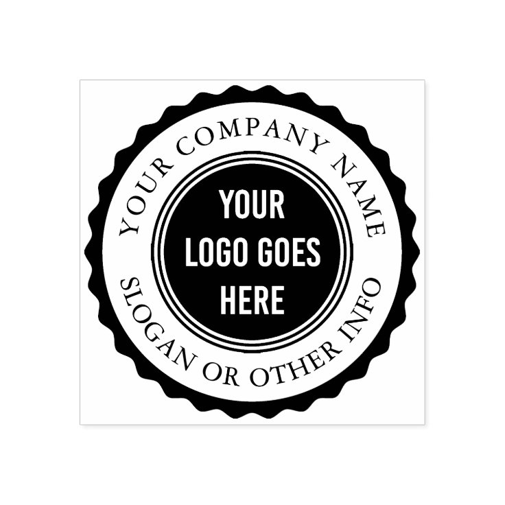 Custom Business Logo Round Stamp Frame | Zazzle