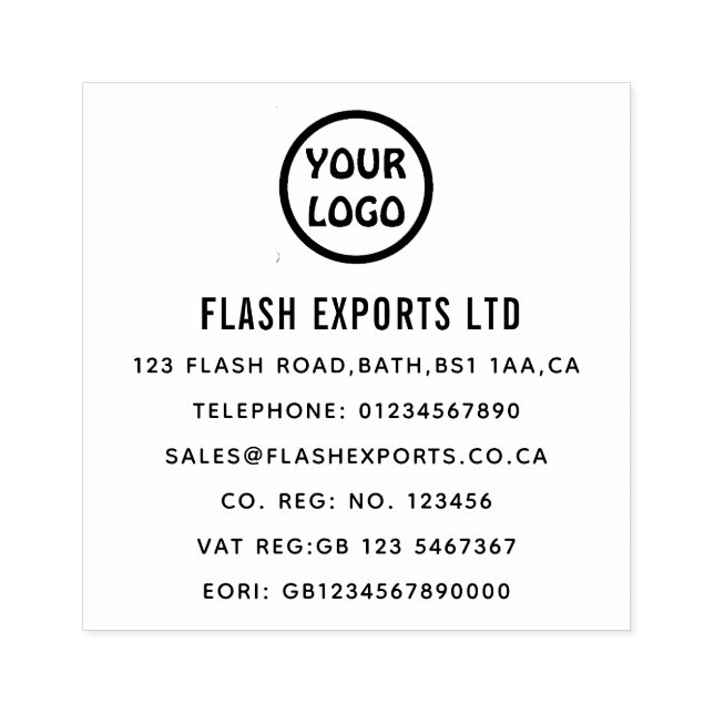Custom Business Logo Rubber Stamp (Imprint)