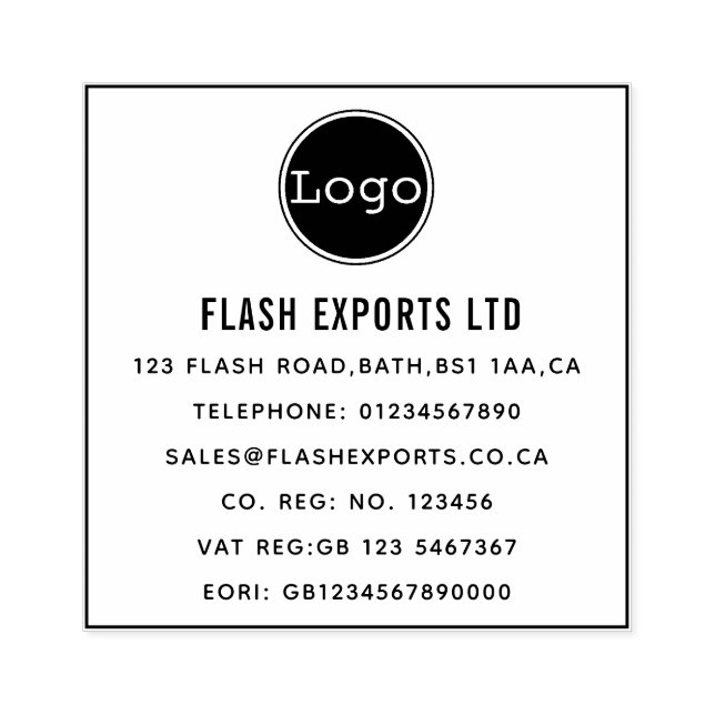 Custom Business Logo Rubber Stamp (Imprint)
