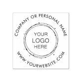Custom Your Company Logo Rubber Stamp, Zazzle