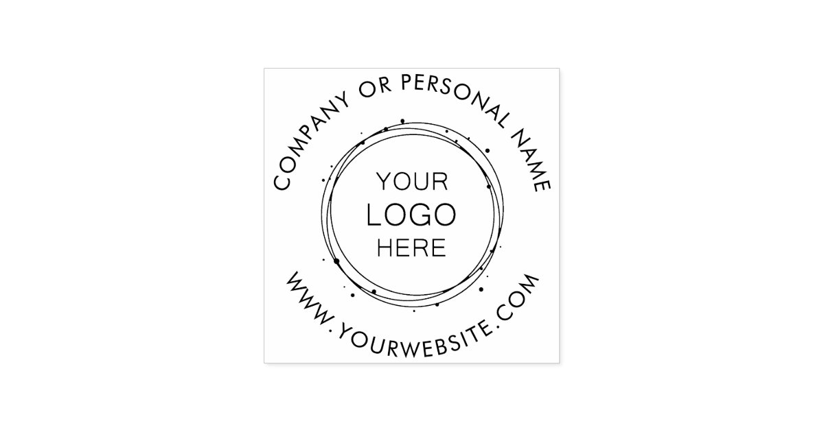 Custom Business Logo Rubber Stamp | Zazzle