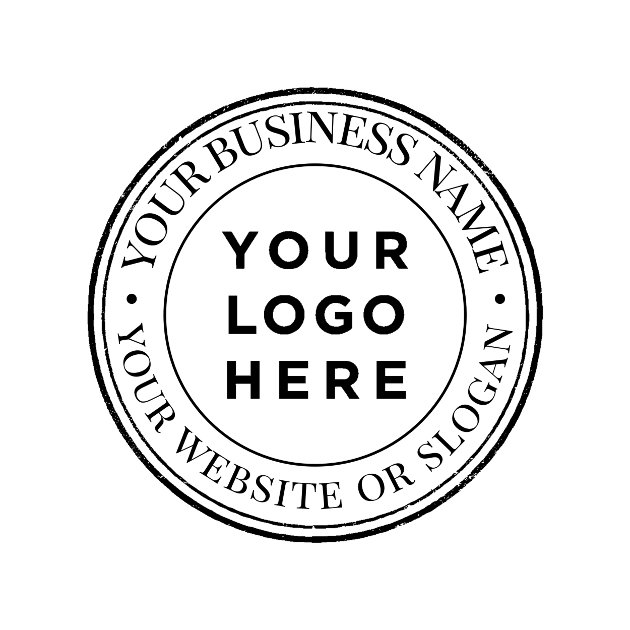 Custom Business Logo Rubber Stamp | Zazzle