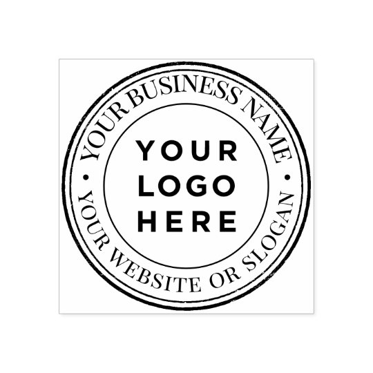 Custom Business Logo Rubber Stamp | Zazzle.com