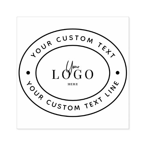 Custom business logo rubber stamp