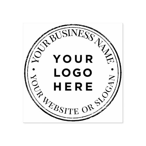 Custom Business Logo Rubber Stamp _ Grunge Border