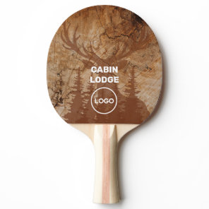 Custom Business Logo Rustic Wood Wilderness Forest Ping Pong Paddle