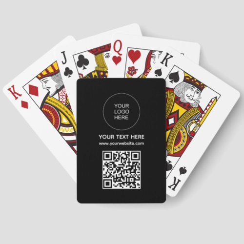 Custom Business Logo Scan Barcode QR Code Pinochle Playing Cards