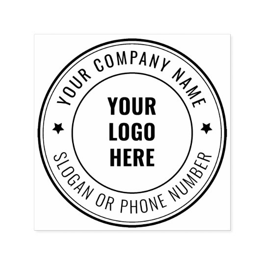 Custom Business & Logo Self Inking Rubber Stamp | Zazzle.com