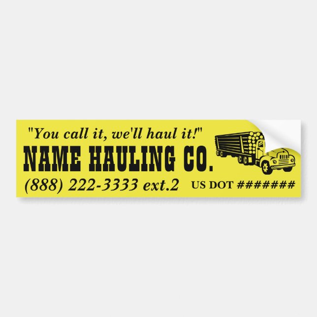 Custom Business Logo Sign Bumper Sticker (Front)
