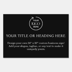 Custom Business Logo Sign Modern Black Marketing