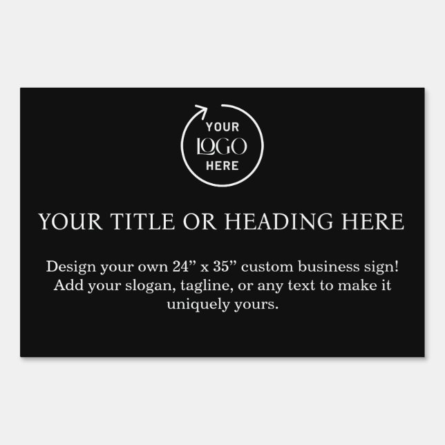Custom Business Logo Sign | Modern Black Marketing (Front)