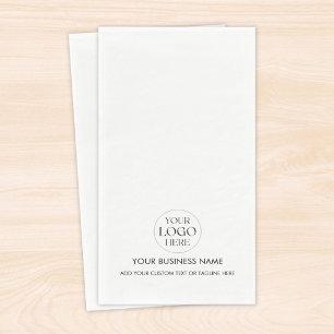 Custom Business Logo Simple Branded Promotional Paper Guest Towels