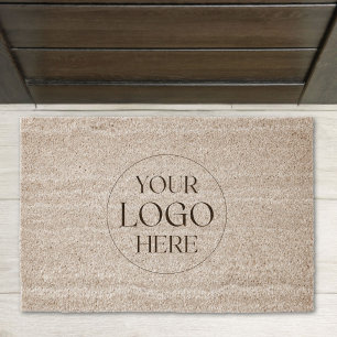 Custom Business Logo Simple Entrance Natural Fiber Doormat