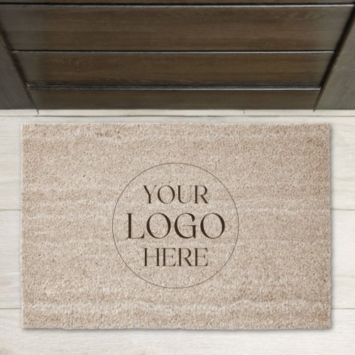 Custom Business Logo Simple Entrance Natural Fiber Doormat