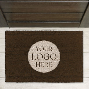 Custom Business Logo Simple Entrance Natural Fiber Doormat