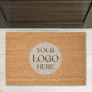 Custom Business Logo Simple Entrance Natural Fiber Doormat