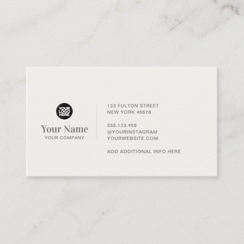 Custom business logo simple modern minimalist business card