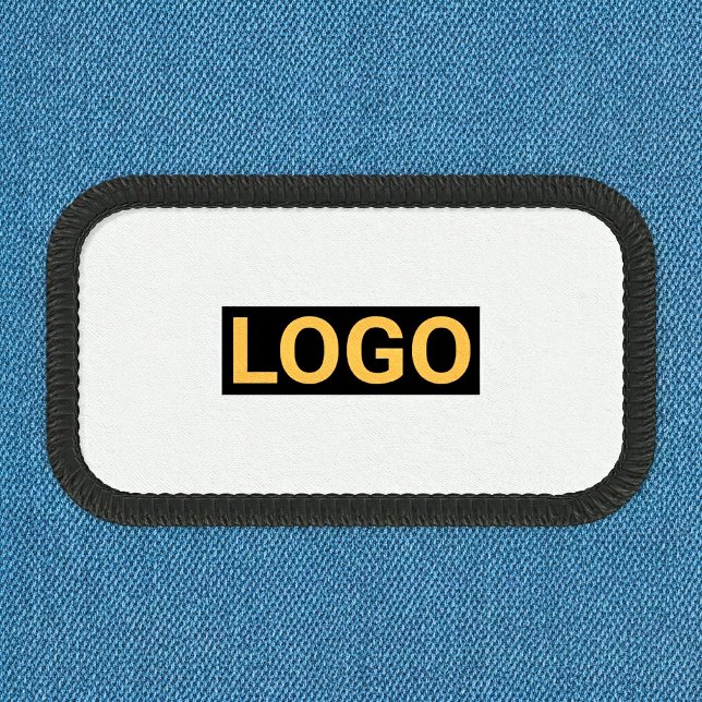 Custom Business Logo | Simple Rectangle Patch (Custom business logo patch, Iron on rectangle patch)