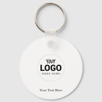 Custom Business Logo Simple Template Keychain by ReligiousStore at Zazzle