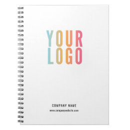 Custom Business Logo Simple White Promotional Notebook