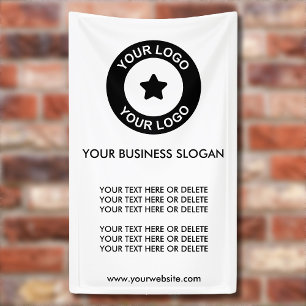 Custom Business Logo Slogan And Text Promotional Banner