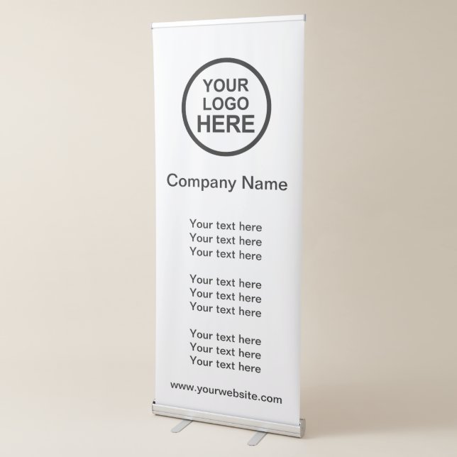 Custom Business Logo Slogan And Text Promotional  Retractable Banner (3/4)