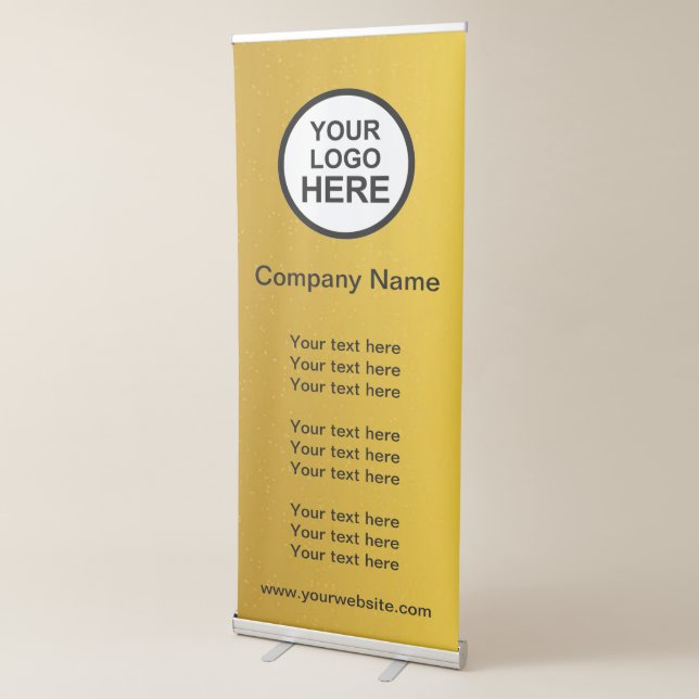 Custom Business Logo Slogan And Text Promotional   Retractable Banner (3/4)