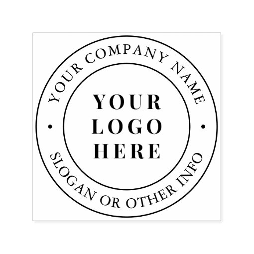 Custom Business Logo & Slogan Self-inking Stamp | Zazzle