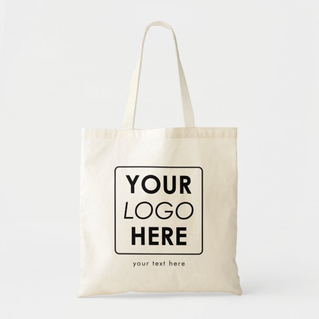 Custom Business Logo Slogan Text Professional Tote Bag (Front)