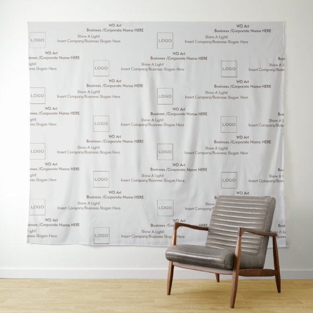 Custom Business Logo Slogan Tradeshow Backdrop (In Situ (Horizontal))