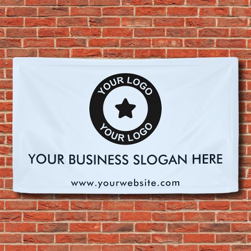 Custom Business Logo Slogan Website Promotional Banner