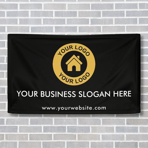 Custom Business Logo Slogan Website Promotional Banner