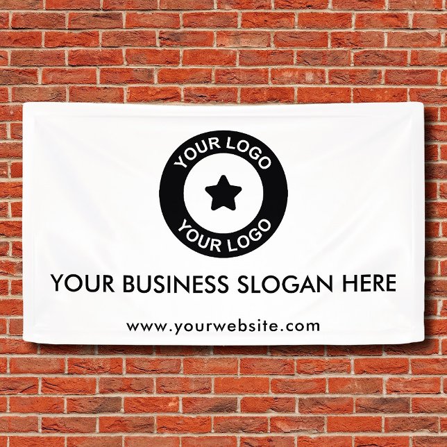Custom Business Logo Slogan Website Promotional Banner (Creator Uploaded)